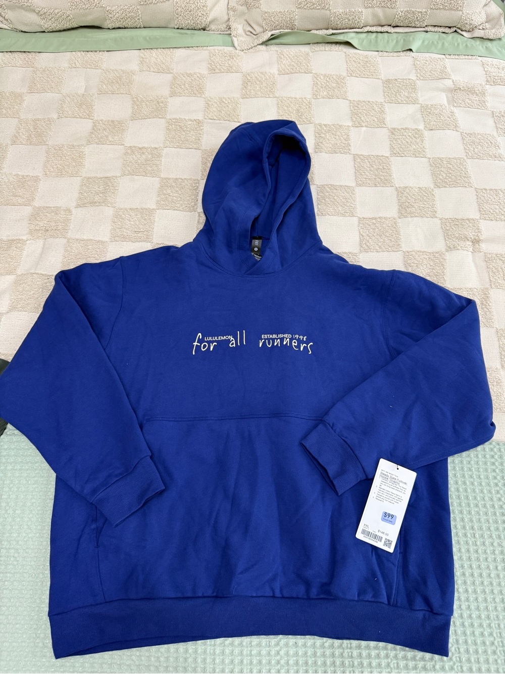 NWT Lululemon Steady State Pulliver Hoodie 'For All Runners' *Graphic size XXL